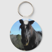 Rescuated Black Draft Horse Sleutelhanger (Voorkant)