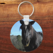 Rescuated Black Draft Horse Sleutelhanger (Voorkant)