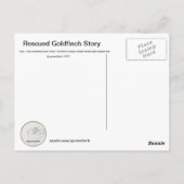 Rescuated Goldfinch Story Briefkaart (Achterkant)