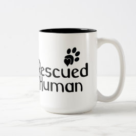 Rescuated Human Hondenliefhebber Tweekleurige Koffiemok