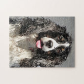 Rescuated Springer Spaniel Dog Jigzaag Puzzle Legpuzzel (Horizontaal)