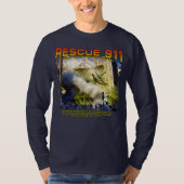 "Rescue 911" samengestelde waterverf met bericht T-shirt (Voorkant)