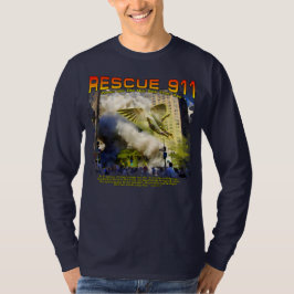 "Rescue 911" samengestelde waterverf met bericht T-shirt