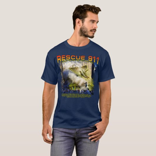 "Rescue 911" samengestelde waterverf T-shirt (Voorkant volledig)