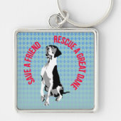 Rescue a Great Dane Sleutelhanger (Voorkant)