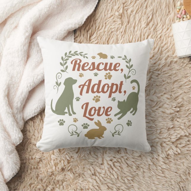 Rescue, Adopt, Love Kussen (Deken)