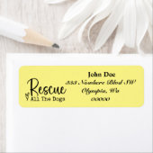 Rescue Alle Honden Pet Rescue Retouradres Labels (Insitu)