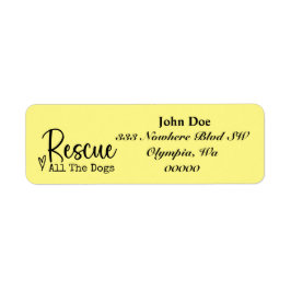 Rescue Alle Honden Pet Rescue Retouradres Labels
