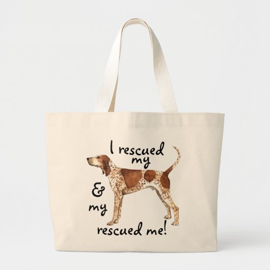 Rescue American English Coonhound Grote Tote Bag (Voorkant)