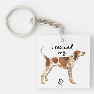 Rescue American English Coonhound Sleutelhanger