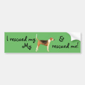 Rescue American Foxhound Bumpersticker (Voorkant)