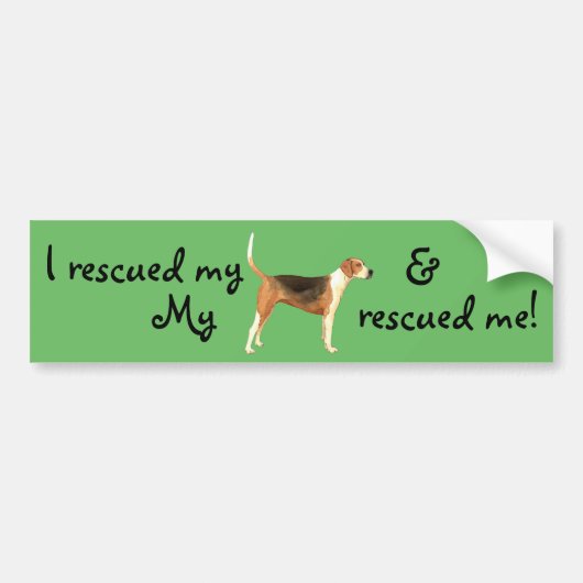 Rescue American Foxhound Bumpersticker (Voorkant)