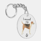 Rescue American Foxhound Sleutelhanger (Voorkant Links)