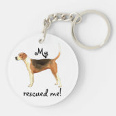 Rescue American Foxhound Sleutelhanger (Achterkant)