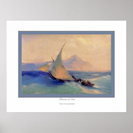 Rescue at Sea~ Ivan Aivazovsky Poster (Voorkant)
