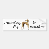 Rescue Azawakh Bumpersticker (Voorkant)