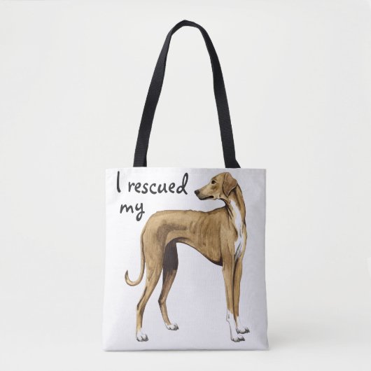 Rescue Azawakh Tote Bag (Voorkant)