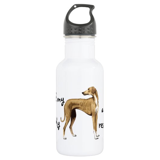 Rescue Azawakh Waterfles (Voorkant)