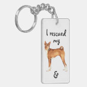 Rescue Basenji Sleutelhanger (Voorkant Links)