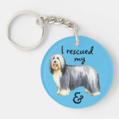 Rescue Bearded Collie Sleutelhanger (Voorkant)