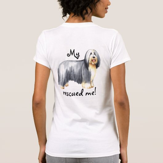 Rescue Bearded Collie T-shirt (Achterkant)