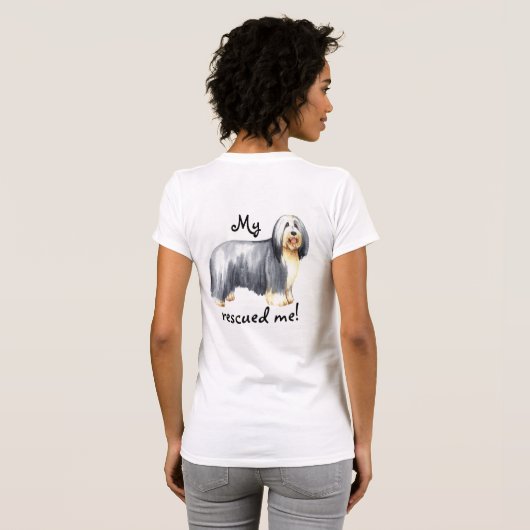 Rescue Bearded Collie T-shirt (Achterkant volledig)