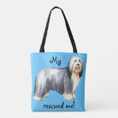 Rescue Bearded Collie Tote Bag (Achterkant)