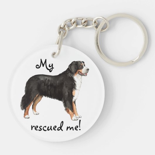 Rescue Bernese Mountain Dog Sleutelhanger (Achterkant)