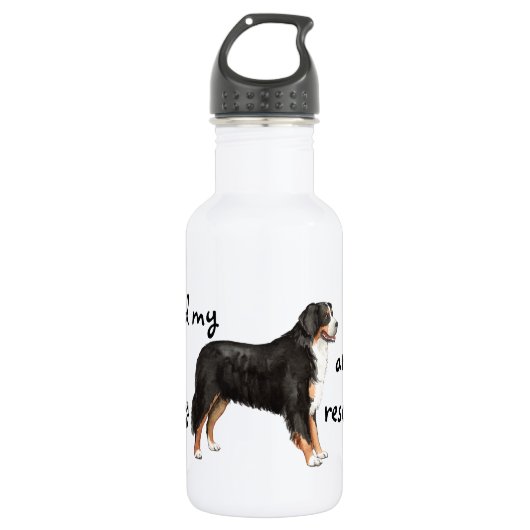 Rescue Bernese Mountain Dog Waterfles (Voorkant)