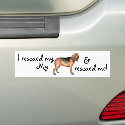 Rescue Bloodhound Bumpersticker (Op auto)