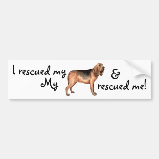 Rescue Bloodhound Bumpersticker (Voorkant)