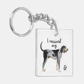 Rescue Bluetick Coonhound Sleutelhanger (Voorkant Links)
