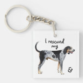 Rescue Bluetick Coonhound Sleutelhanger (Voorkant)