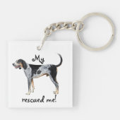Rescue Bluetick Coonhound Sleutelhanger (Achterkant)