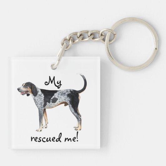 Rescue Bluetick Coonhound Sleutelhanger (Achterkant)