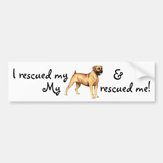 Rescue Boerboel Bumpersticker (Voorkant)