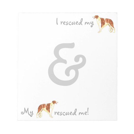 Rescue Borzoi Notitieblok (Voorkant)