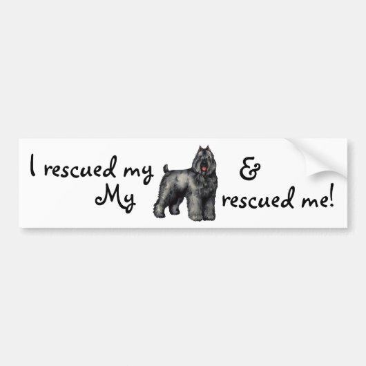 Rescue Bouvier Bumpersticker (Voorkant)