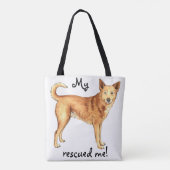 Rescue Canaan Dog Tote Bag (Achterkant)