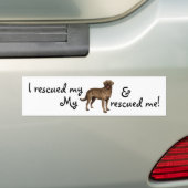 Rescue Chocolade Lab Bumpersticker (Op auto)