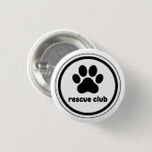 Rescue Club – United by Paws Ronde Button 3,2 Cm (Voorkant /achterkant)
