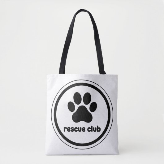 Rescue Club – United by Paws Tote Bag (Voorkant)