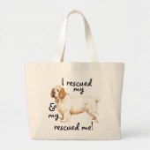 Rescue Clumber Spaniel Grote Tote Bag (Voorkant)