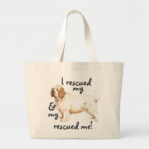 Rescue Clumber Spaniel Grote Tote Bag