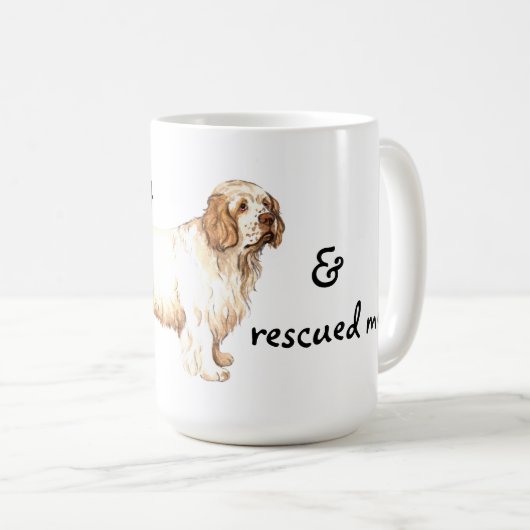 Rescue Clumber Spaniel Koffiemok (Voorkant rechts)