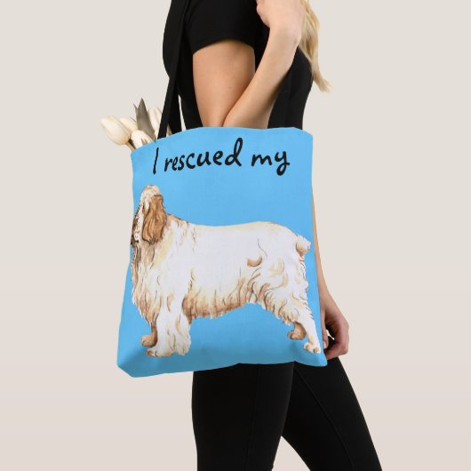 Rescue Clumber Spaniel Tote Bag (Dichtbij)