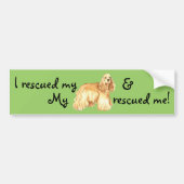 Rescue Cocker Spaniel Bumpersticker (Voorkant)