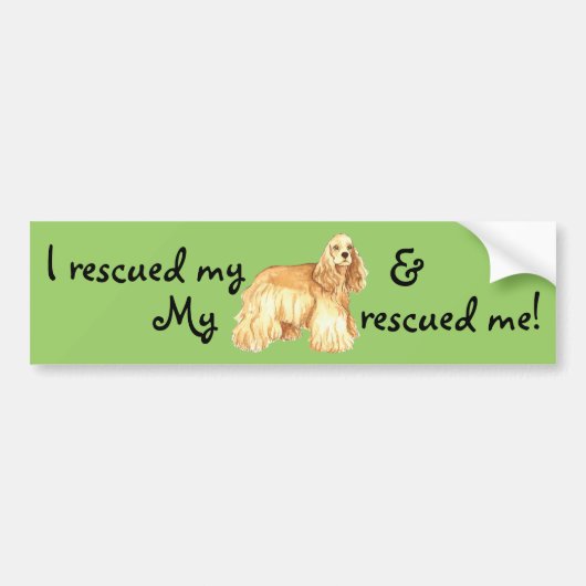 Rescue Cocker Spaniel Bumpersticker (Voorkant)
