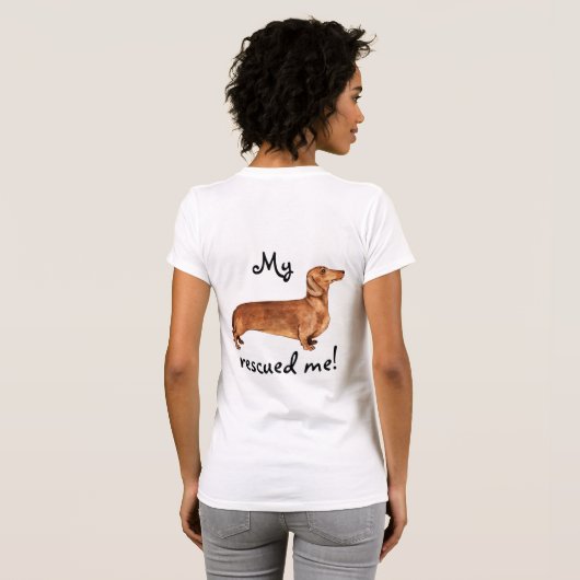 Rescue Dachshund T-shirt (Achterkant volledig)