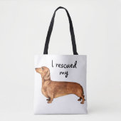 Rescue Dachshund Tote Bag (Voorkant)